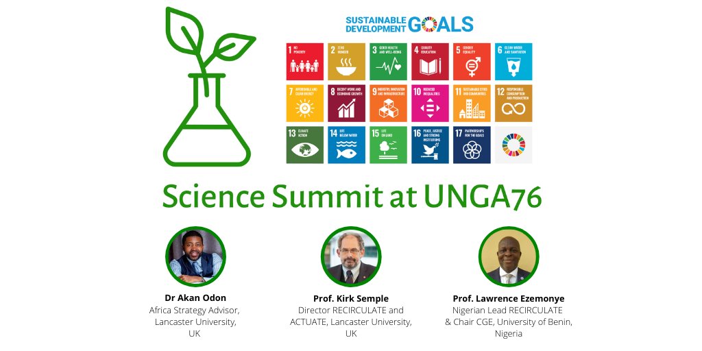 RECIRCULATE leaders present at UNGA76 Science Summit